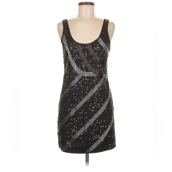 Guess Dresses & Skirts - Guess Black and Silver Sequin Mini Party Dress